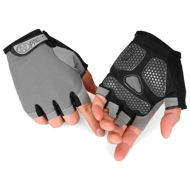 Cycling Bike Half Short Finger Gloves Shockproof Breathable MTB Road