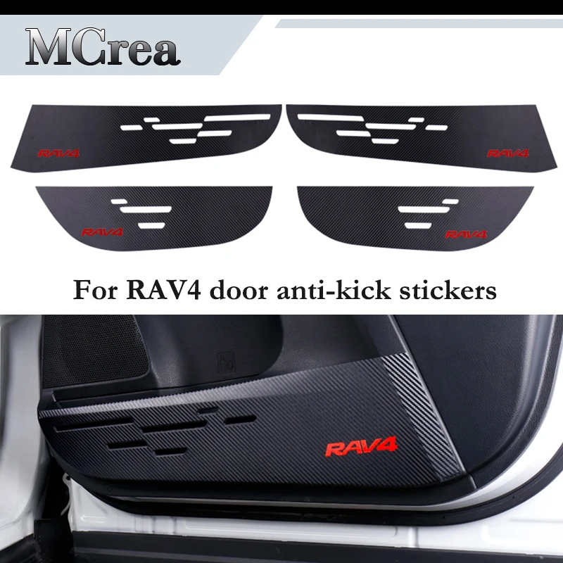 MCrea 4 шт. автомобильный Стайлинг для Toyota RAV4 Corolla 2014 2015 2016 3D дверной противоударный
