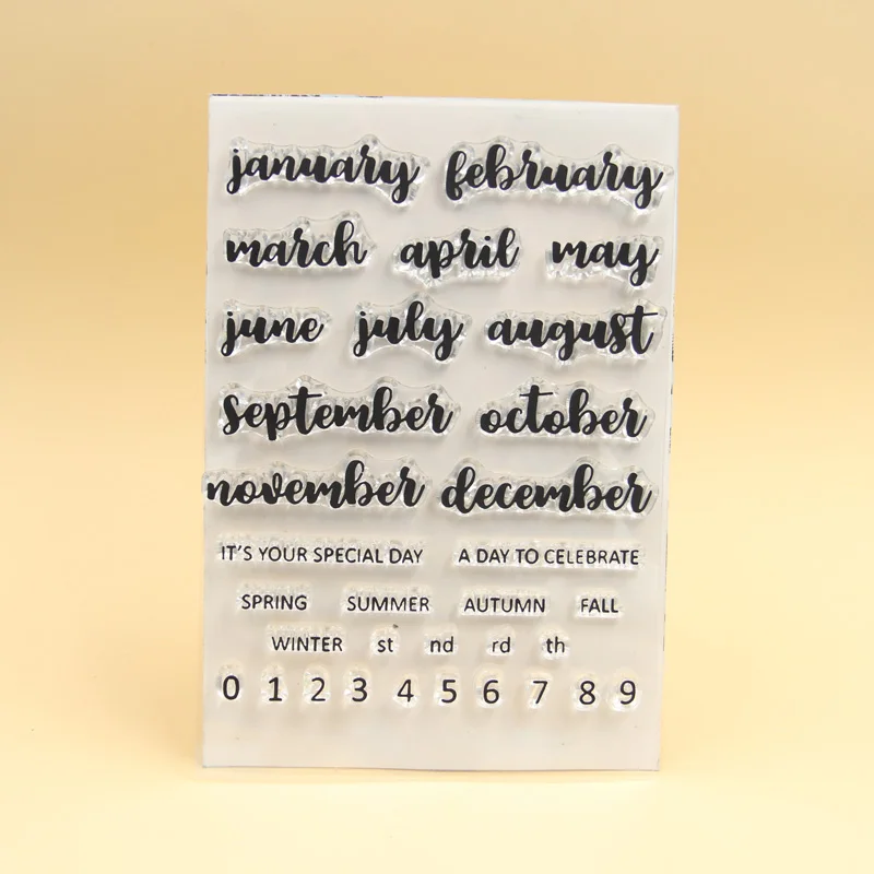 

KLJUYP New calendar Clear Stamps Scrapbook Paper Craft Clear stamp scrapbooking 608