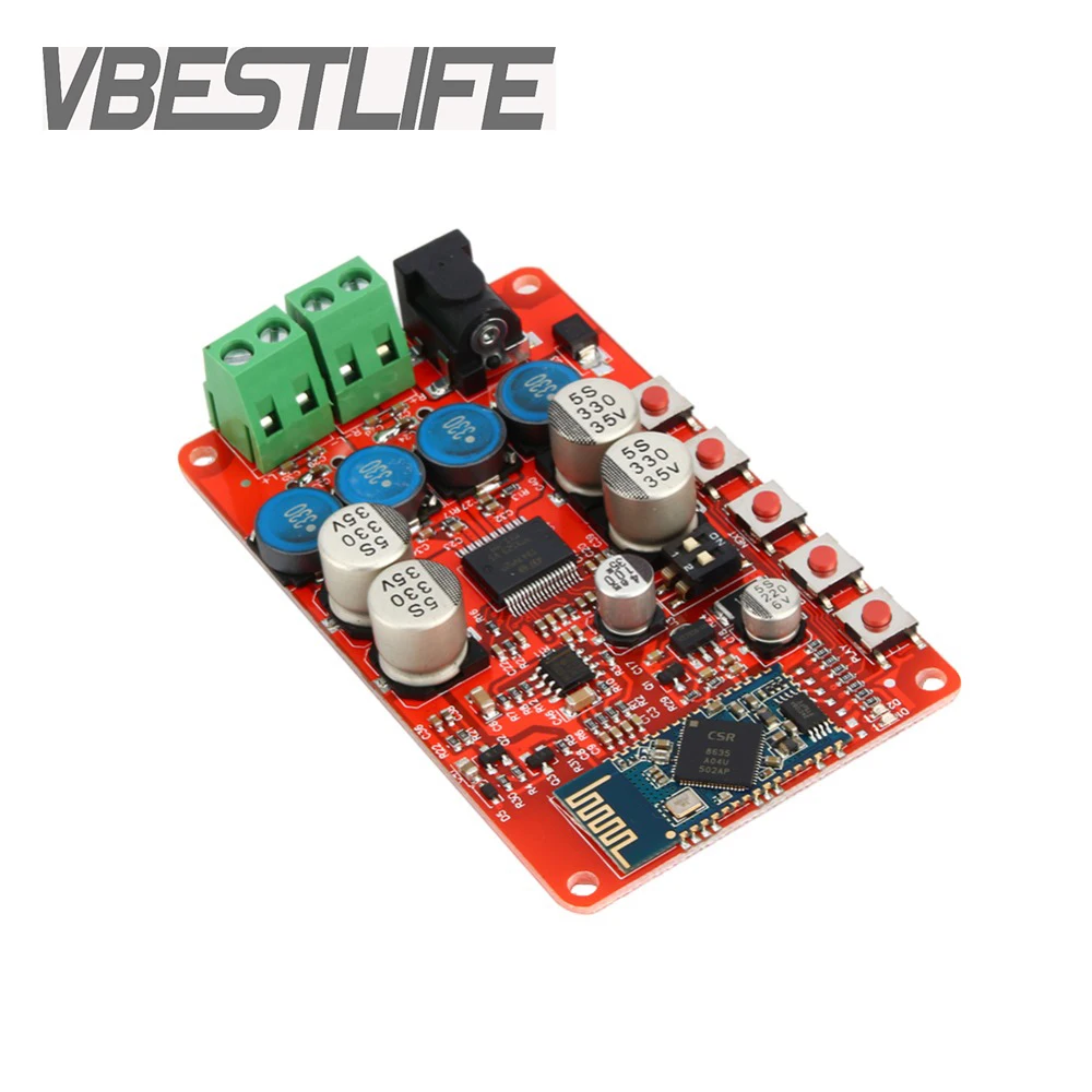 

VBESTLIFE Universal Wireless Bluetooth 4.0 Audio Receiver Digital TDA7492P 25W+25W Amplifier Board Free Shipping