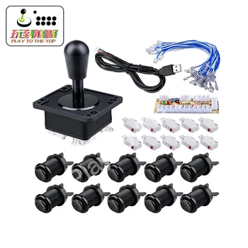 

DIY Arcade Buttons and Joystick for Raspberry Pi,HAPP Style Arcade Controller Kit Including Zero Delay USB Encoder Board