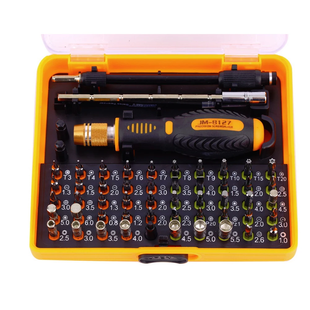 

Top Quality 53 in 1 Multi-purpose Precision Magnetic Screwdriver Set with Trox Hex Cross Flat Y Star Screw Driver Chrome