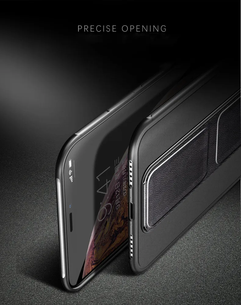 Для iPhone 11 XS Max X XR 8 7 6 6s plus чехол кожаный чехол тонкий Ультратонкий чехол кольцо держатель подставка Магнитный для крепления автомобиля