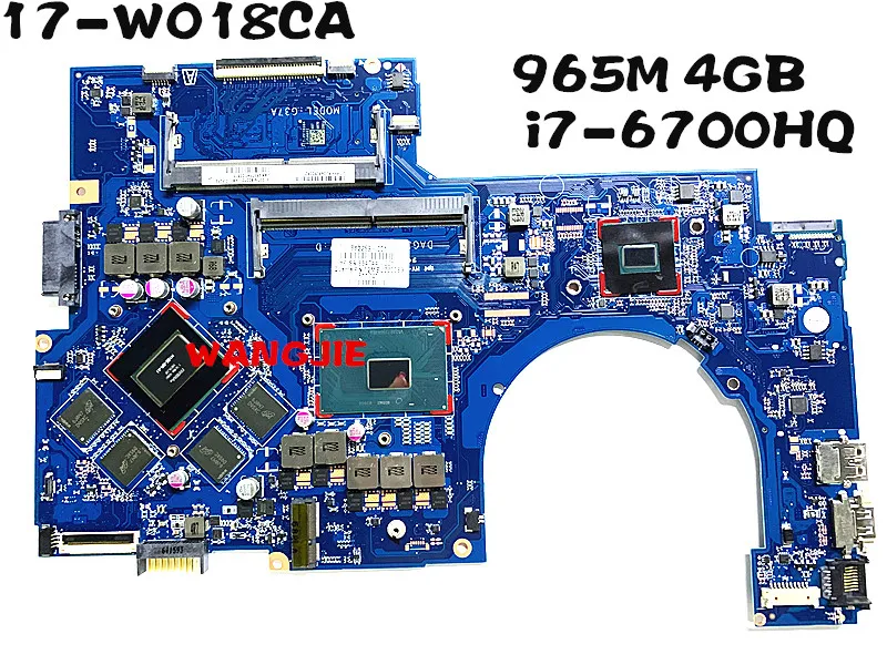Материнская плата для ноутбука HP OMEN 17-W018CA 17-AB 862259-601 862259-501 862259-001 965M 4 Гб GPU i7-6700HQ CPU