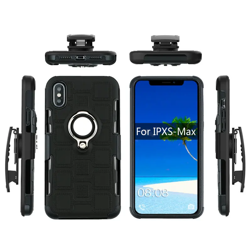 

Belt Clip Holster 360 Protect for Apple iPhone Xr Case iPhone Xs Max Case Metal Ring Luxury for iPhone X Case iPhoneX Max Cover