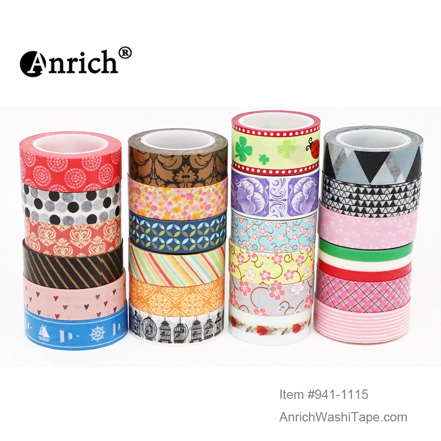 

Free Shipping and Coupon washi tape,Anrich washi tape #941-1115,basic design,colorful,customizable