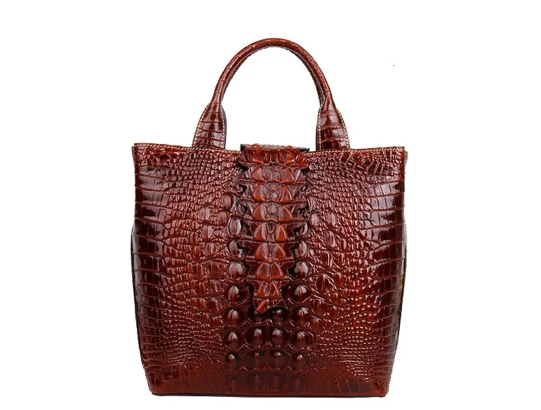 

high quality woman leather handbags vintage crocodile pattern lady handbag female new arrival