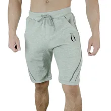 Летние новые мужские хлопковые шорты в стиле кэжуал мужские тренажеры фитнес до колена короткие тренировочные штаны с резинкой в талии Jogger спортивная одежда