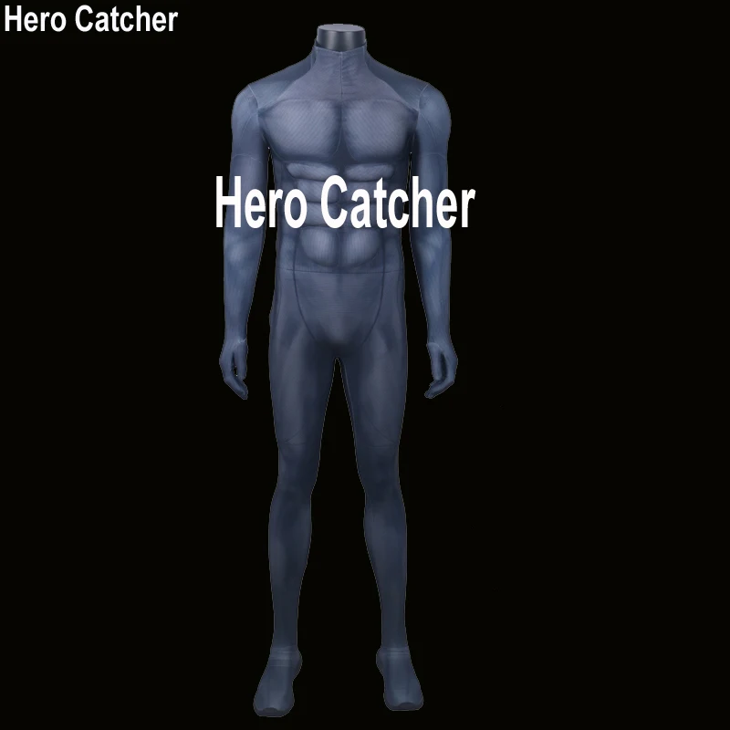 

Hero Catcher High Quality Comic Muscle Batman Costume Chest Belly Muscle Super Hero Batman Spandex Lycra Suit Custom Made