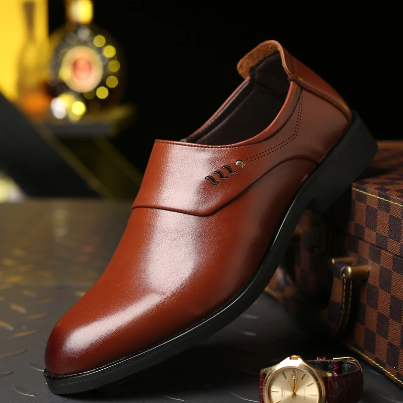 classic leather mens dress shoes luxury brand slip on male footwear wedding work flat office formal italian oxford shoes for men (11)