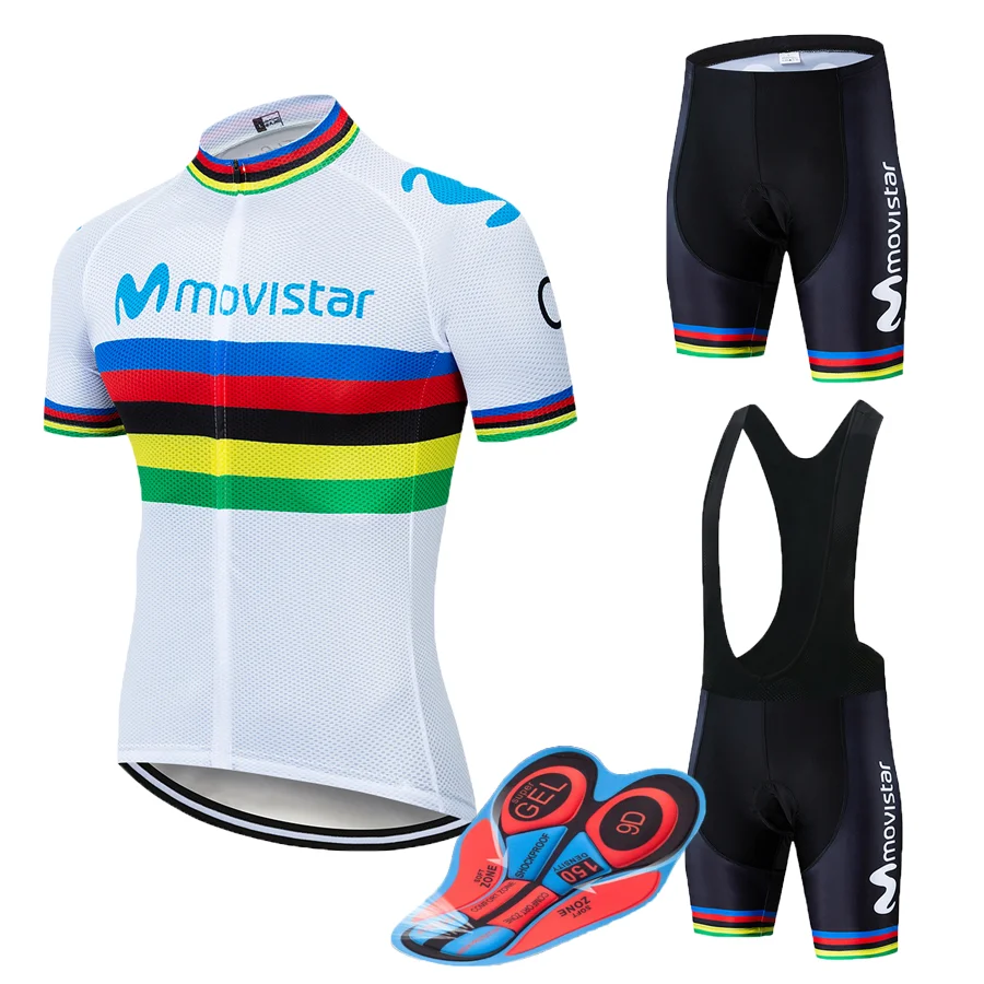 

2019 New white M Cycling Clothing Bike jersey Quick Dry Mens Bicycle clothing summer team Cycling Jerseys gel bike shorts set