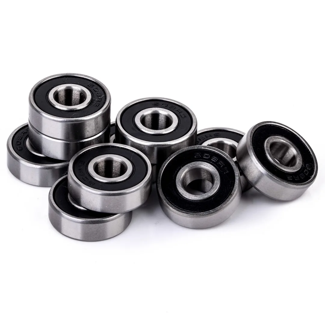 10Pcs Miniature Bearings 8x22x7mm Rubber Sealed 608-2RS Miniature Ball Bearing Deep Groove Mayitr Mechanical Hardware