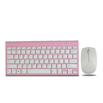 

High Quality Ultra thin White 2.4G Cordless Wireless Keyboard and Optical Mouse 4.5