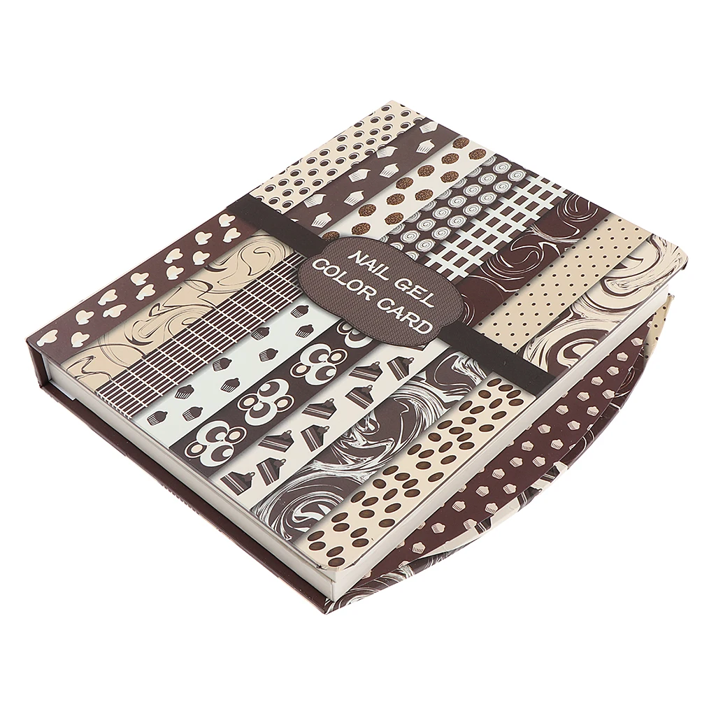 Nail Art Display Stand, 120 Colors Nail Gel Colors Cards Nail Polish Show Book Nail Art Showing Shelf