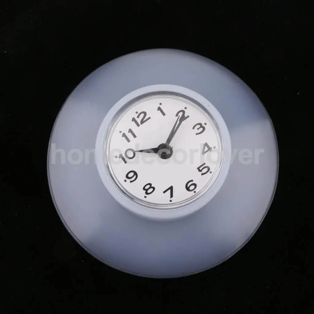 Waterproof Wall/Mirror/Glass/Fridge Sucker Cup Clock Bathroom Kitchen Shower Bath Wall Clock for Home Decoraion