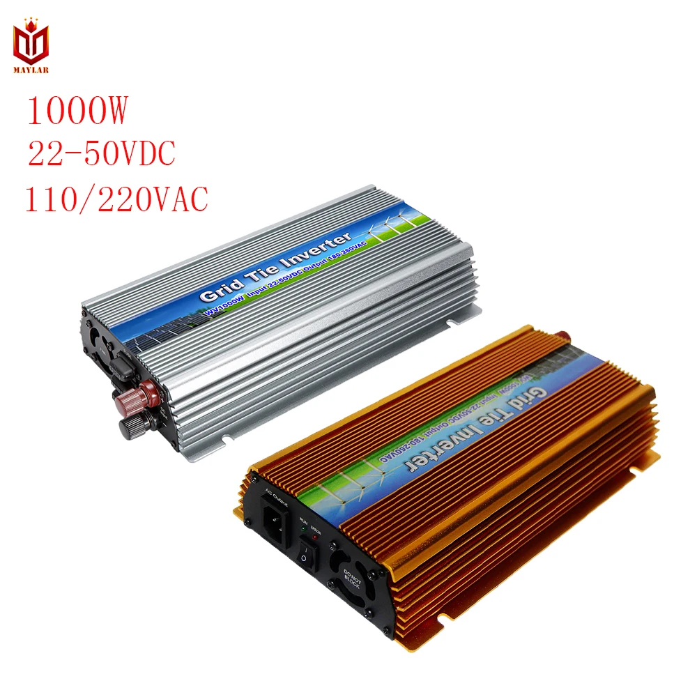 

22-50V/10.5-30VDC 1000W Solar Grid Tie Inverter Voltage Transformer with MPPT Function For Home PV System Output 120-220VAC
