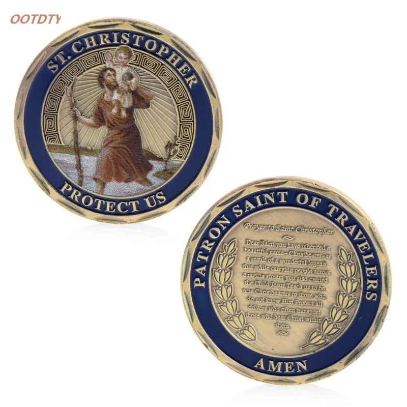 

OOTDTY St. Christopher Patron Saint Of Travelers Commemorative Challenge Coin Collection