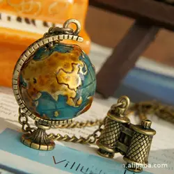 Европейская и американская мода ювелирные изделия оптовая продажа ретро ожерелье с дизайном «Глобус» Корейская версия осень зима новый