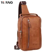 YIANG сумки на плече на груди из натуральной кожи повседневные мужские сумки Burglarproof многофункциональные маленькие модные мужские сумки
