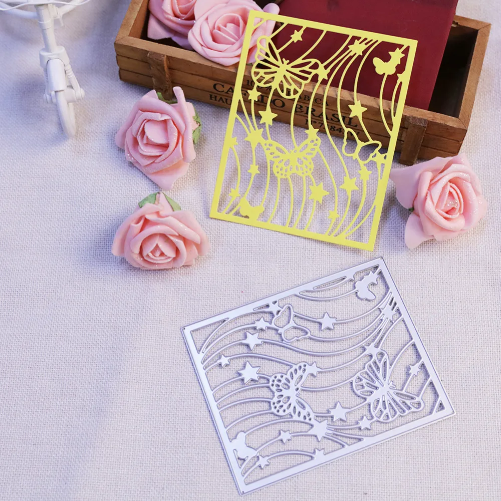  Butterfly Frame Metal Cutting Die Scrapbooking Embossing Stencil Card Cut Dies for DIY Invitation E - 32847149318