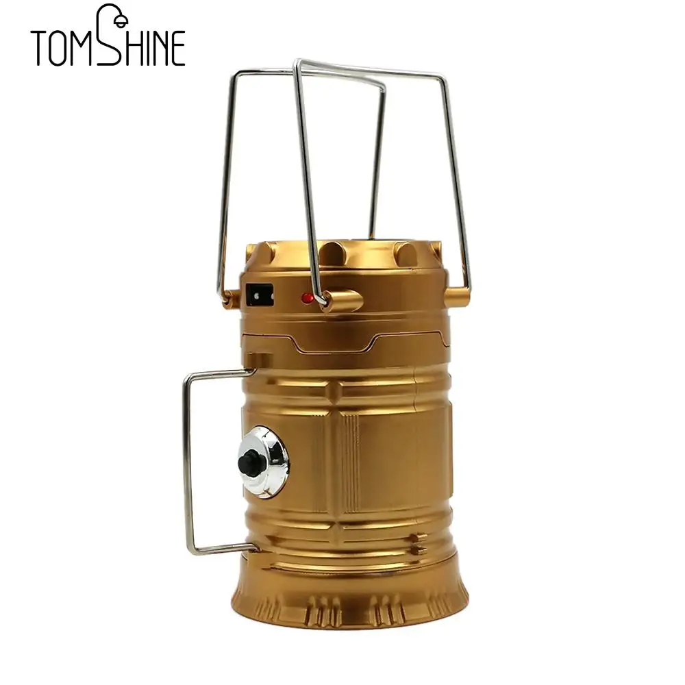 Solar Rechargeable Camping Tent Light Ultra Bright Collapsible Led