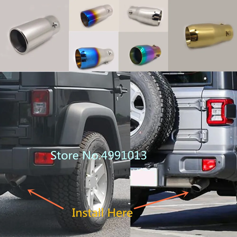 Для Jeep Wrangler 2004 2005 2006 2007 2008 2017 2018 2019 автомобильный Стайлинг задняя крышка глушителя