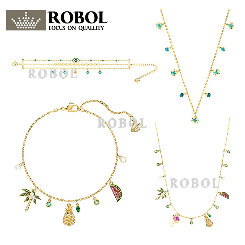 

ROBOL High Quality Swa Original Necklaces Pendants Jewelry Making For Women Wholesale Brand 1:1 Production Gifts For Women