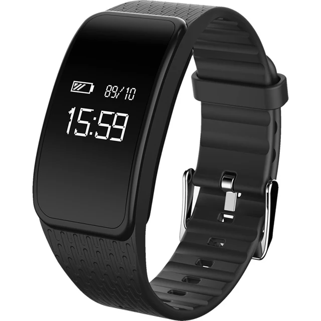 Black Smart Bracelet Sport Wristwatch Unisex Silicone Watches Rectangle