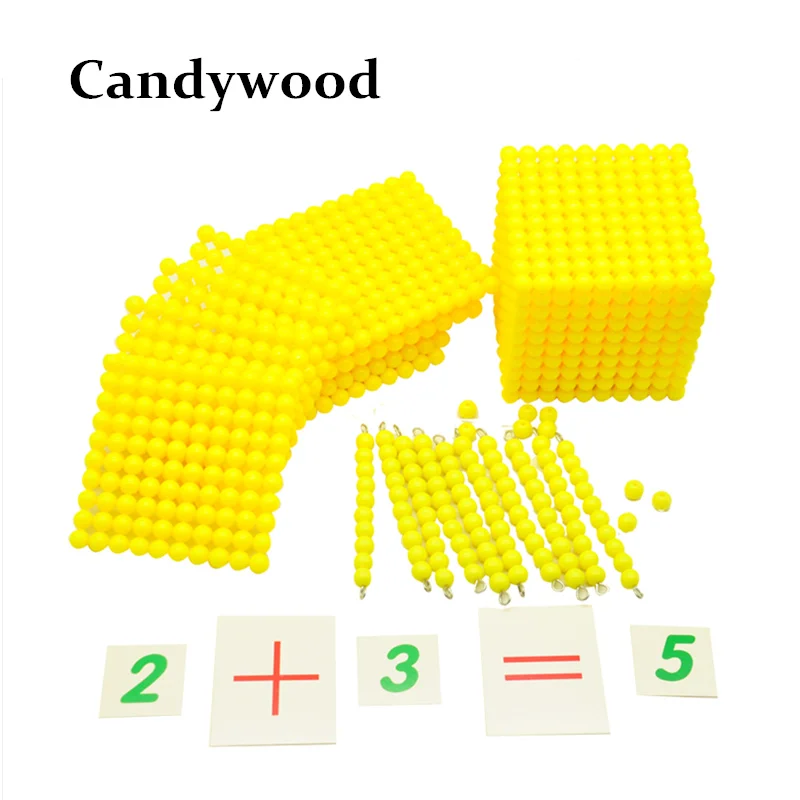 Профессиональные математические материалы Монтессори-база десять систем и цифровых карт бусины игрушки для детей развивающие игрушки для детского сада