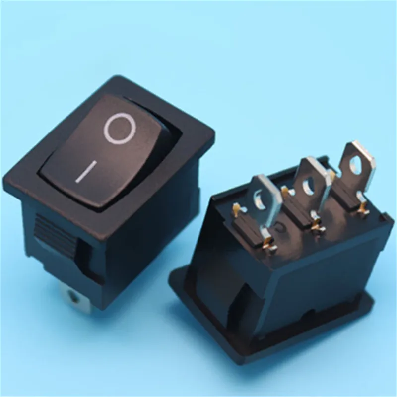 4 piecs KCD1 XW-601AB2 черный AC swicths 3 pin 2 позиция на off переключатель рокер для электронного