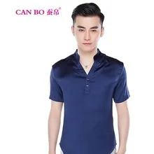 Китайские шелковые футболки мужские с короткими рукавами летняя китайская мужская одежда из шелка тутового шелкопряда блузка для отдыха тренд