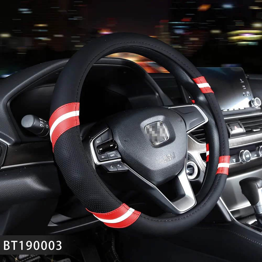 

Sport Leather Car Steering Wheel Covers Case Auto Interior Accessories For Nissan Tiida Mazda cx-5 Touran golf 4 Toyota Peugeot