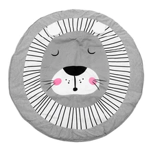 90CM Kids Play Game Mats Round Carpet Rugs Mat Cotton Crawling Blanket Floor Carpet For Kids Room Decoration INS Baby Gifts li ins thick round baby blanket play game mats pom pom crawling rug children toy mat carpet kids room decor photography props 90cm