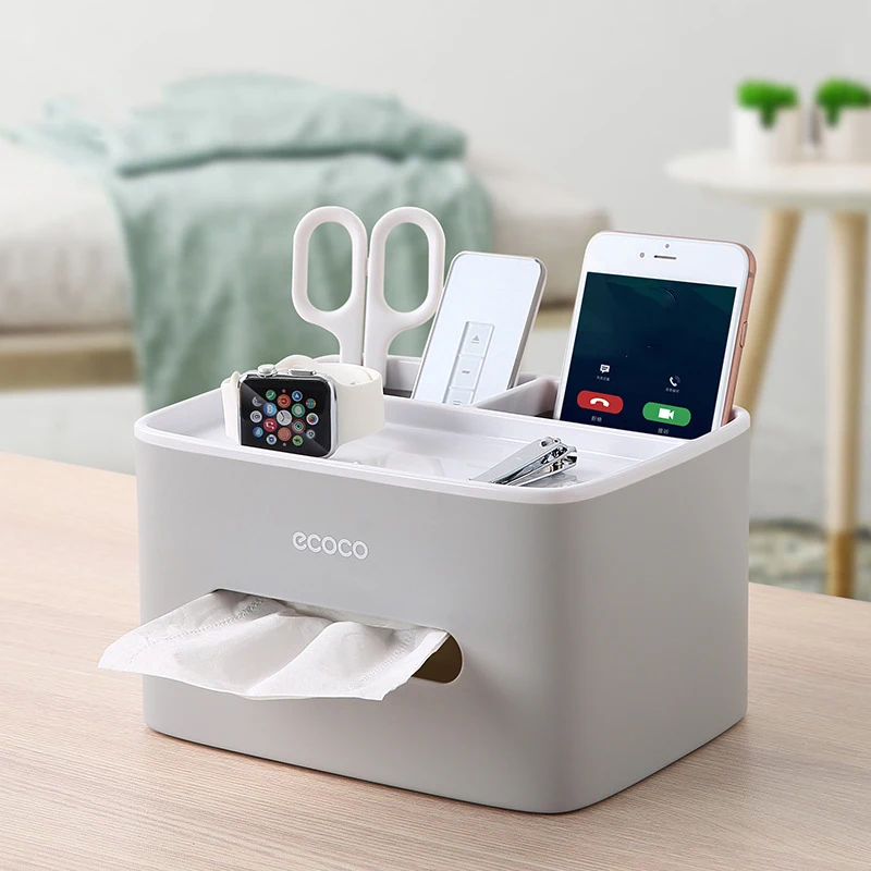 

Tissue Box Cover Plastic Napkin Holder Double Storage Bathroom Living Room Paper Holder Office Waterproof Tissue Dispenser 2019