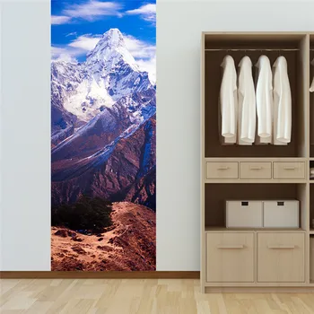 

Nepal Snow Mountain Door Stickers Home Decor Wall Decoration Decal Home Gate Sticker