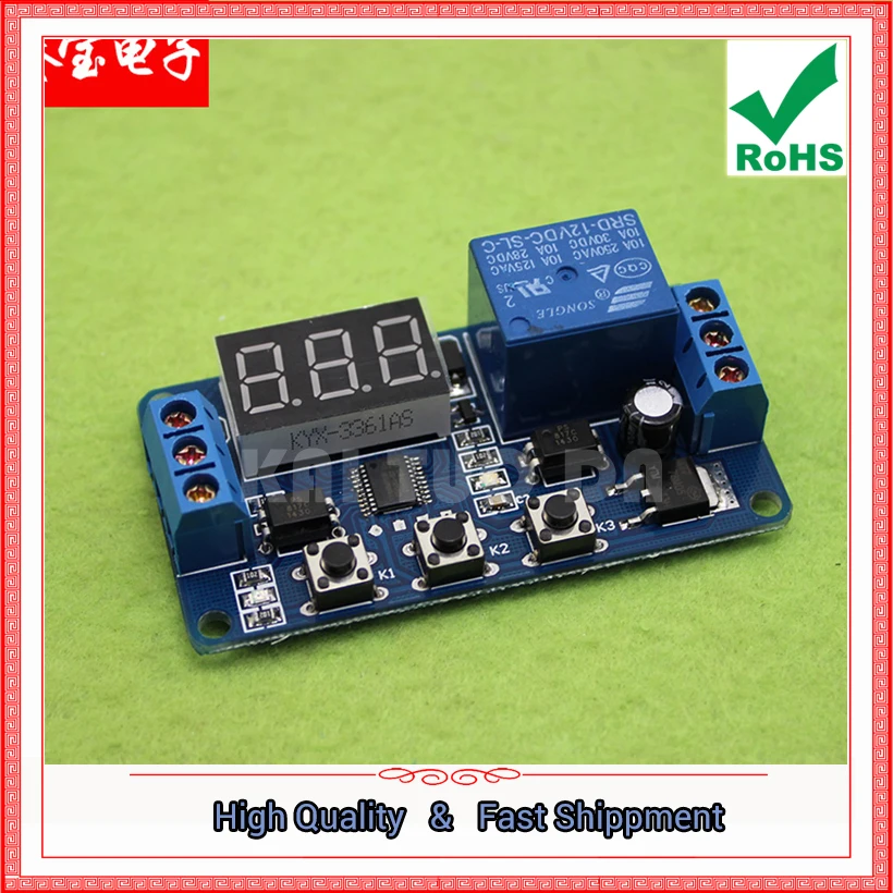 

Multi-function adjustable trigger delay / cycle / timing / self-locking / delay on / off switch control C2A6