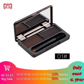 

Eyebrow Enhancer Waterproof Makeup Eye Shadow With Brush Mirror Box Eyebrow Powder Palette Cosmetic