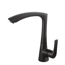 Черный окрашенный Матовый Твердый латунный кухонный кран вращение одной ручкой горячей и холодной бортике смеситель с фильтром воды