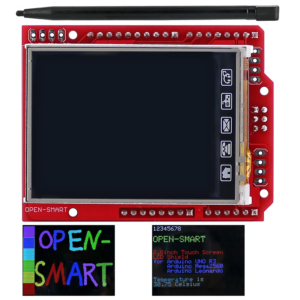 

2.4 inch TFT LCD Display module Touch Screen Shield ILI9325 IC onboard temperature sensor + Pen for Arduino UNO R3/ Mega 2560 R3