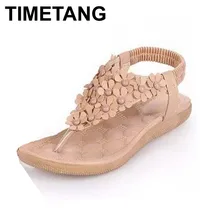 Frauen Sandalen 2016 Offene spitze Sommer Schuhe Frauen Strand Flip-Flops Blume Gladiator Sandalen Frauen Schuhe Gummiband Damen Sandalen