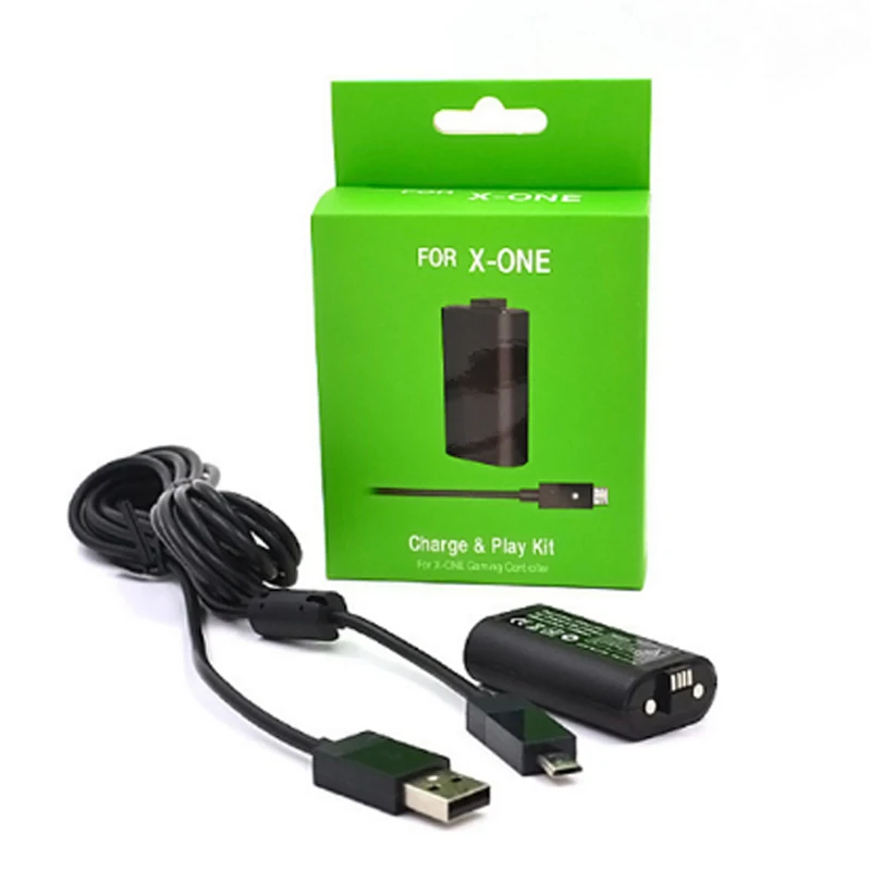 

2 In 1 Set 1* For Xbox One Gamepad Rechargeable Battery Pack +1*USB Charging Cable for XBOX ONE Wireless Game Controller