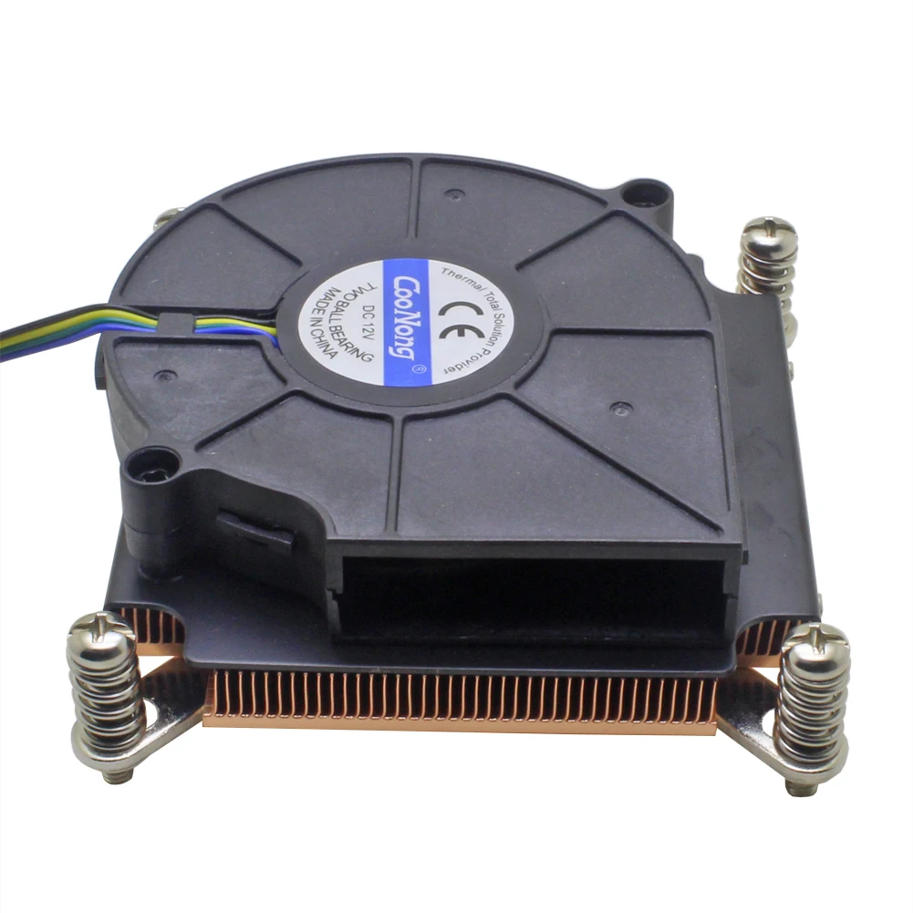 1U Server Computer CPU Cooler Copper Heatsink For