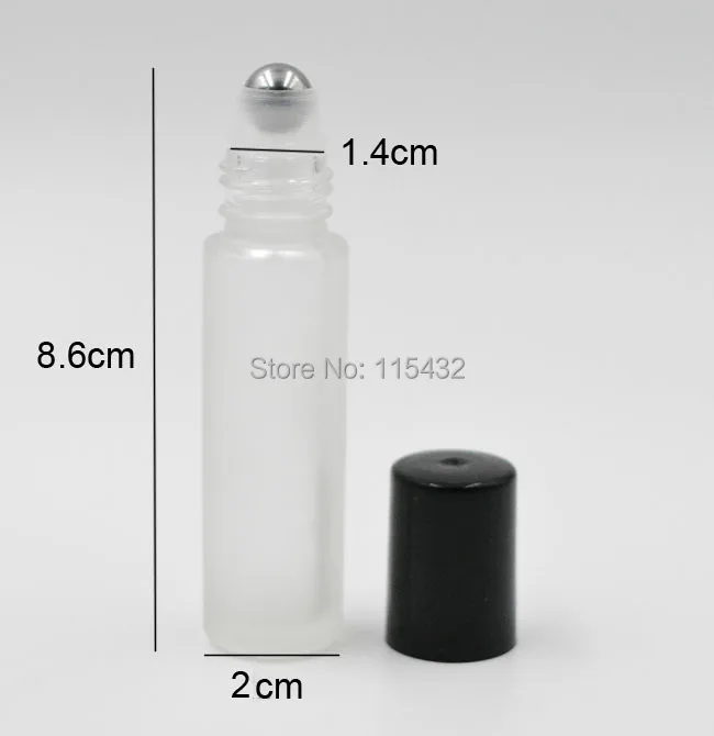 Refillable 10ml Mini Roll On Glass Bottles Essential Oil Steel Metal