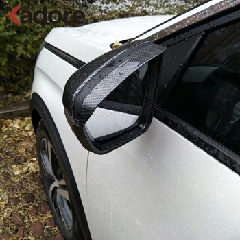 

For Peugeot 3008 GT 2017-2020 Carbon Fiber Sun Rain Guard Shield Deflector Trim Side Door Mirror Cover Decoration Accessories