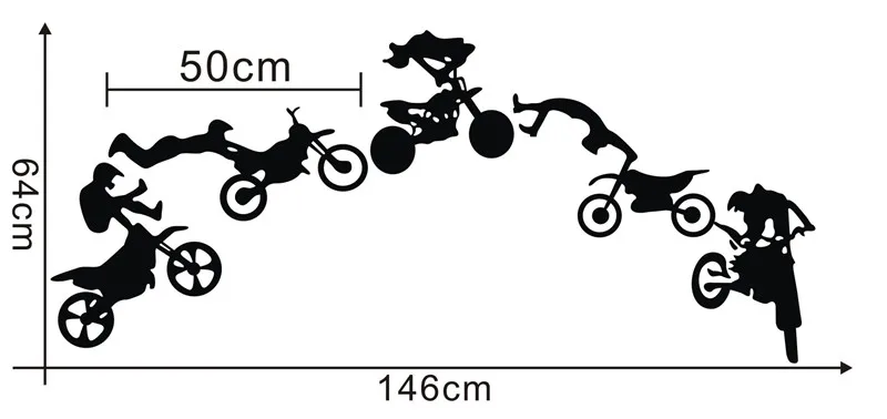 Домашний декор для мотокросса и мотоцикла, водостойкая Съемная Виниловая наклейка для дома, Виниловая наклейка на стену из ПВХ, художественная фреска «сделай сам»