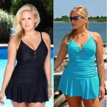 Сексуальный женский купальник женский ремень плиссированная юбка край Цельный купальник L XL XXL XXXL XXXXL купальники