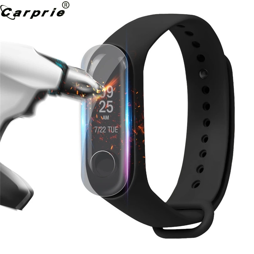 

CARPRIE Soft Silicone Smart Watch Strap Replacement Watch Band +2pcs TPU Explosion-proof Film for Xiao Mi Band 3 90305
