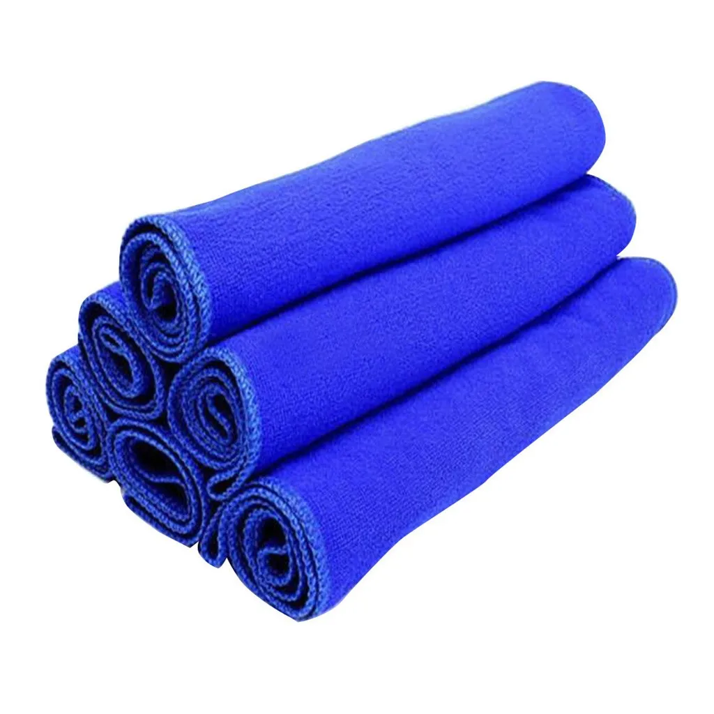 12 шт. синие мягкие впитывающие моющиеся полотенца для чистки из микрофибры авто обертывание высокая стоимость производительности Toalla de coche