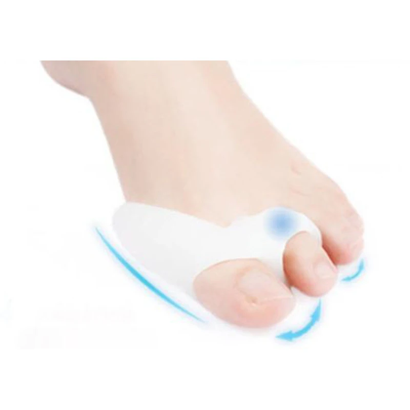 2Pcs/Pair Toe Seperator Foot Care Tool Silicone Gel Big Toe Bunion Thumb Pedicure Orthopedic Hallux Valgus Corrector