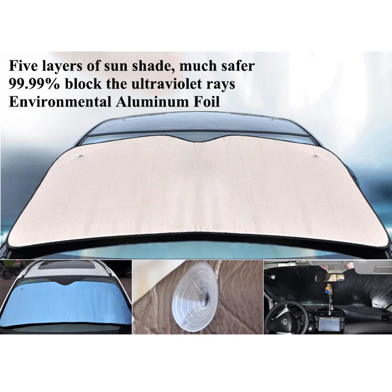1pc SEEYULE High Quality Front Car Windshield Sun Visor Shade Shield Foldable Rear Window Environmental Aluminum Foil Film Cover 1pc SEEYULE High Quality Front Car Windshield Sun Visor Shade Shield Foldable Rear Window Environmental Aluminum Foil Film Cover